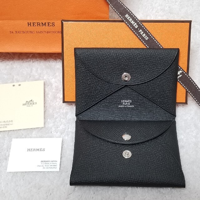 HERMES エルメス カルヴィデュオ ヴォーエプソン ノワール 新品未使用