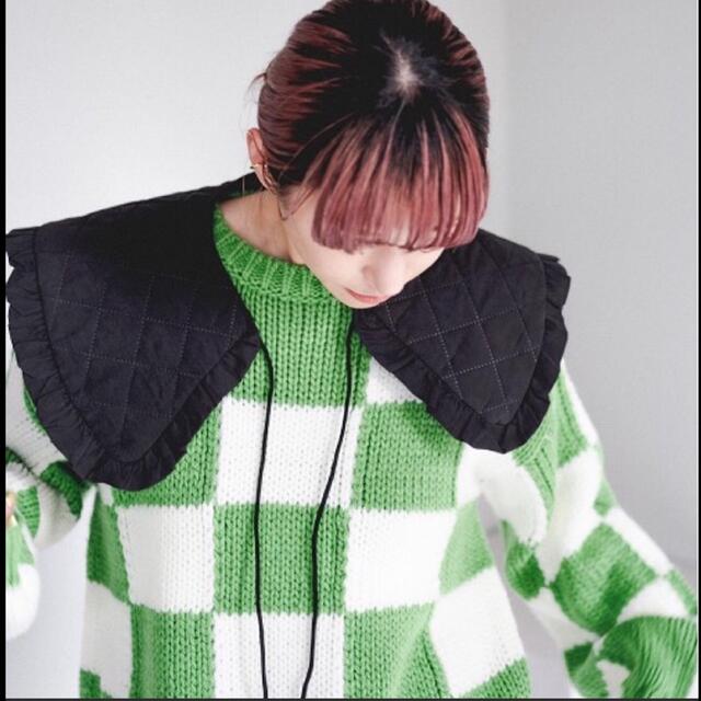 【SANSeLF】flag check knit sanw21a046 同型 レディースのトップス(ニット/セーター)の商品写真