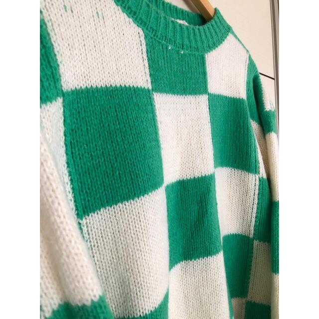 【SANSeLF】flag check knit sanw21a046 同型 レディースのトップス(ニット/セーター)の商品写真