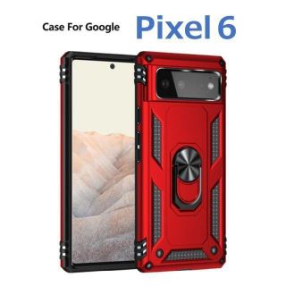 グーグルピクセル(Google Pixel)のGoogle Pixel 6 ケース レッド 耐衝撃(Androidケース)