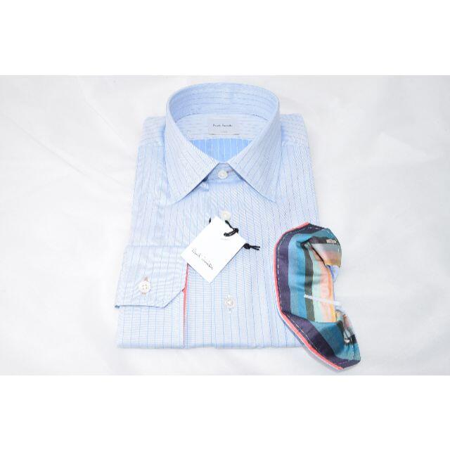 Paul Smith - 新品☆Paul Smith ストライプ ドレスシャツ ブルー 袖マルチ☆L