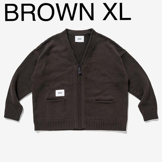 【XL】WTAPS 21aw PALMER カーディガン BROWN