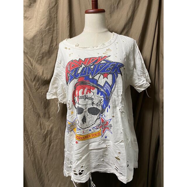 最前線の chilld man's old ダメージ vintage 古着 長袖 バンT Tシャツ