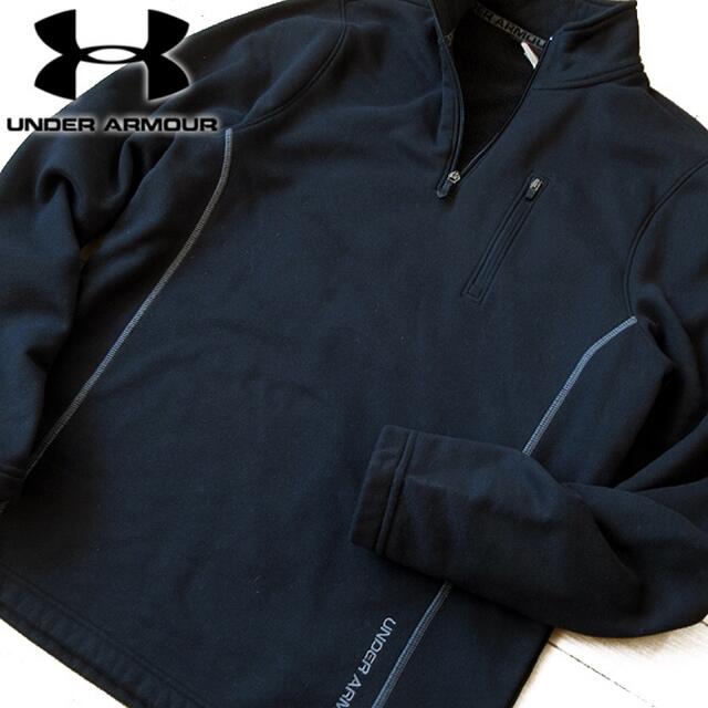 UNDER ARMOUR(アンダーアーマー)の美品 S アンダーアーマー メンズ フリースプルオーバー ブラック メンズのトップス(その他)の商品写真