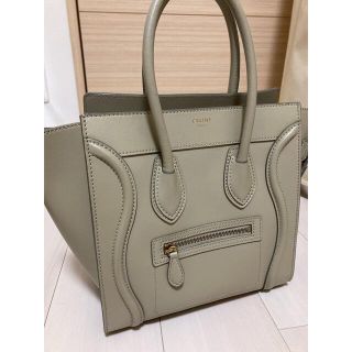 セリーヌ(celine)のセリーヌ  ラゲージ　マイクロ　ライトベージュ(ハンドバッグ)