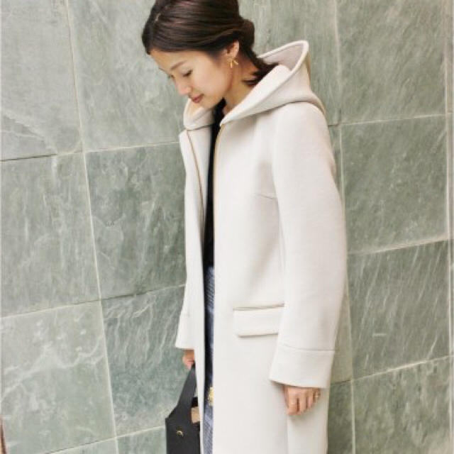 IENA(イエナ)のIENA☆二重織りシャルムフード付きコクーンコート レディースのジャケット/アウター(ロングコート)の商品写真