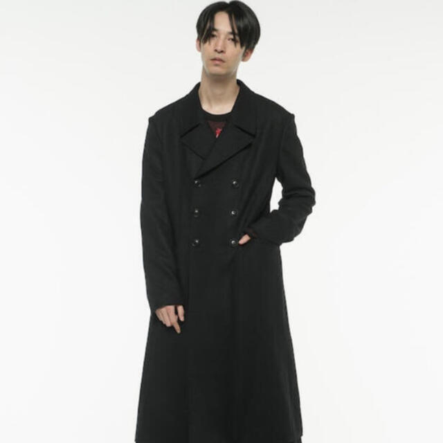 Yohji Yamamoto(ヨウジヤマモト)のヨウジヤマモトCompression Wool High Waist Coat メンズのジャケット/アウター(チェスターコート)の商品写真