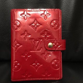 ルイヴィトン(LOUIS VUITTON)のヴィトン　ベルニ　手帳カバー　レッド(カレンダー/スケジュール)