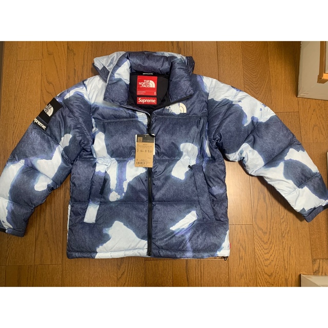 Supreme Bleached Denim Print Nuptse