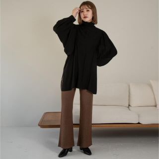 カスタネ(Kastane)のamiur herringbone knit pants  (カジュアルパンツ)