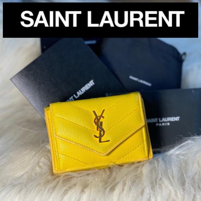 Saint Laurent - 良品 サンローラン パリ 正規品 コンパクト財布 ...