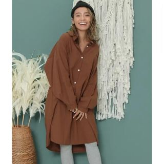 アナップ(ANAP)の無地2wayロングシャツ(シャツ/ブラウス(長袖/七分))