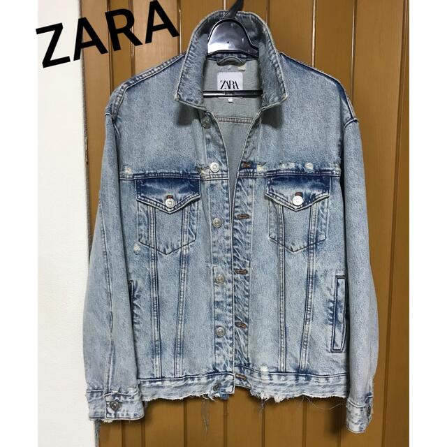 ZARA(ザラ)のZARA Gジャン デニムジャケット ダメージ加工　美品　送料無料 メンズのジャケット/アウター(Gジャン/デニムジャケット)の商品写真