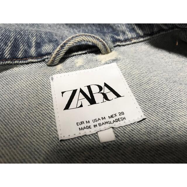 ZARA(ザラ)のZARA Gジャン デニムジャケット ダメージ加工　美品　送料無料 メンズのジャケット/アウター(Gジャン/デニムジャケット)の商品写真