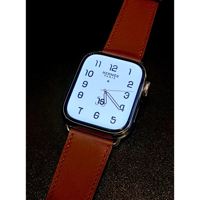 Apple Watch 45mm ルージュ H シンプルトゥールレザー エルメス - 4