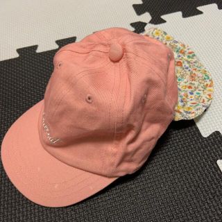 ブランシェス(Branshes)の花柄の日除けがかわいいキャップ 帽子　48〜50(帽子)