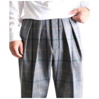 ワンエルディーケーセレクト(1LDK SELECT)のNEAT WOOL check PLAID TAPERED PANTS (スラックス)