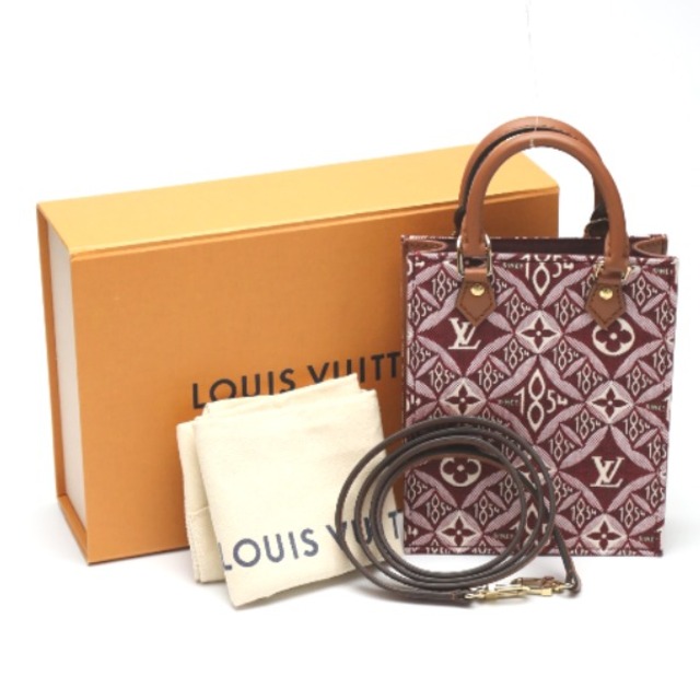 ルイヴィトン M69846 ショルダーバッグ レッド  LOUIS VUITTON モノグラム ジャガード レザー