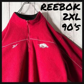 Reebok - 【2XL 90s】リーボック ベクター 刺繍ロゴ ハーフジップ ...