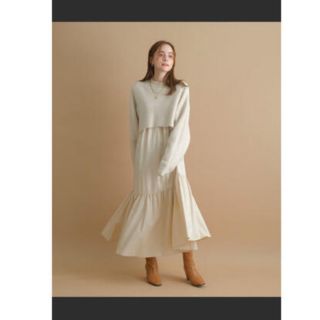 お値下げ!カデュネ CADUNE 今季レイヤードセット ワンピース