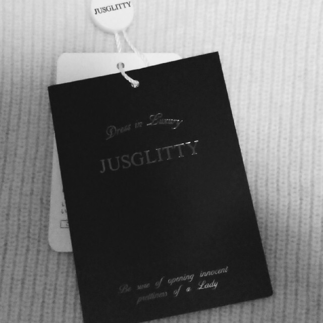 JUSGLITTY(ジャスグリッティー)のアンゴラ混リブニット レディースのトップス(ニット/セーター)の商品写真