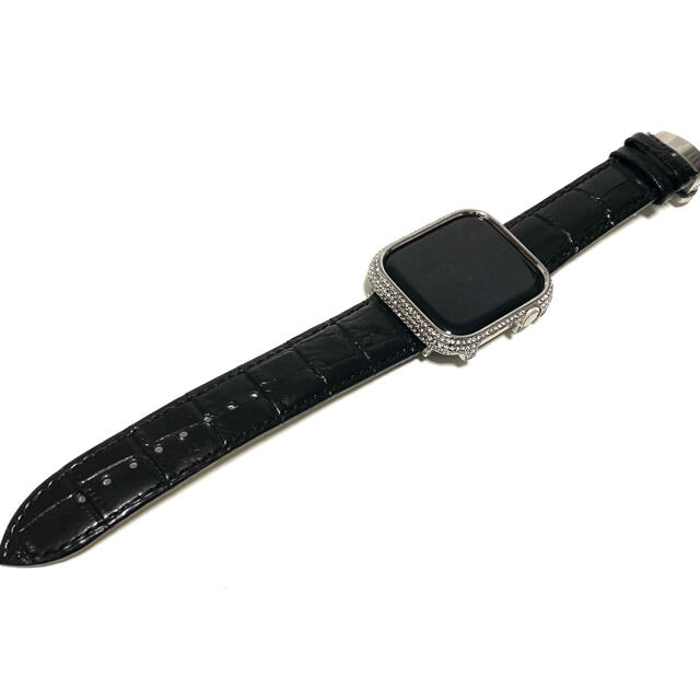 アップルウォッチ用カスタムベゼルダイヤカバーベルトセット　 メンズの時計(腕時計(デジタル))の商品写真