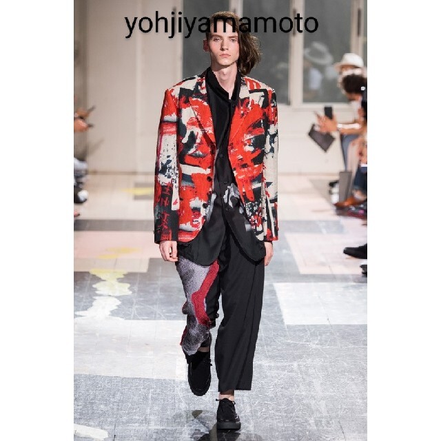 Yohji Yamamoto(ヨウジヤマモト)の★極美品 yohjiyamamoto 18ss 刺繍ウールギャバパンツ メンズのパンツ(スラックス)の商品写真