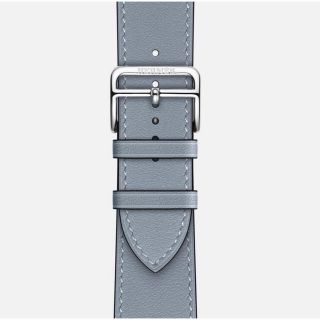 エルメス(Hermes)のApple Watch エルメス 41mm ブルー・ラン シングルストラップ (レザーベルト)