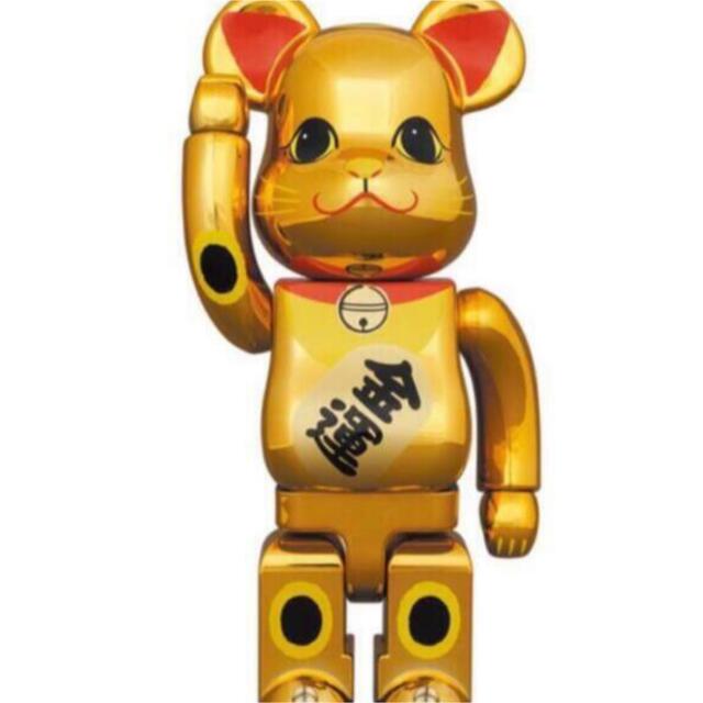 エンタメ/ホビーBE@RBRICK 招き猫 金運 金メッキ 参 400％