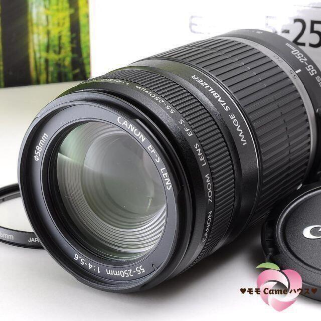 キャノン望遠レンズ☆EF-S 55-250mm手ブレ補正つき☆2252-1 - レンズ ...