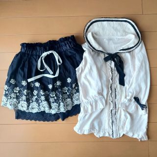 アクシーズファム(axes femme)のaxes femme　Mサイズ　ブラウス＆スカッツ　セット(セット/コーデ)