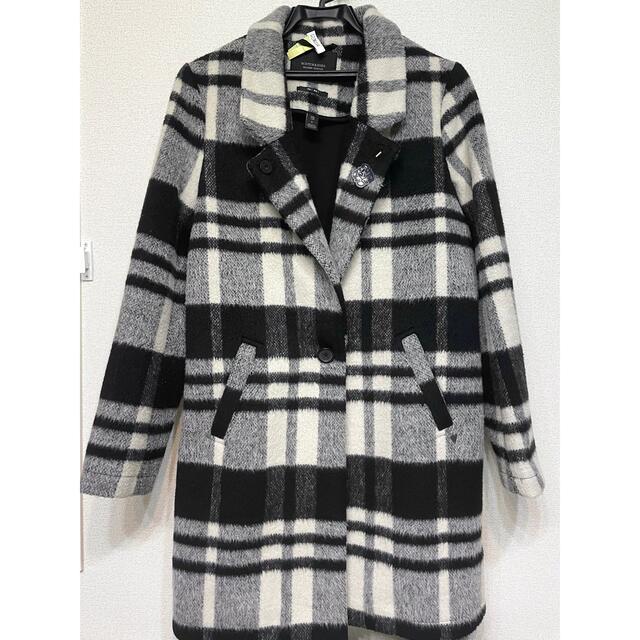 SCOTCH & SODA チェスターコート 黒白モノトーン チェック 秋冬