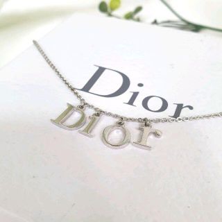 クリスチャンディオール(Christian Dior)のクリスチャンディオール ネックレス Diorロゴ シルバー 箱付き(ネックレス)