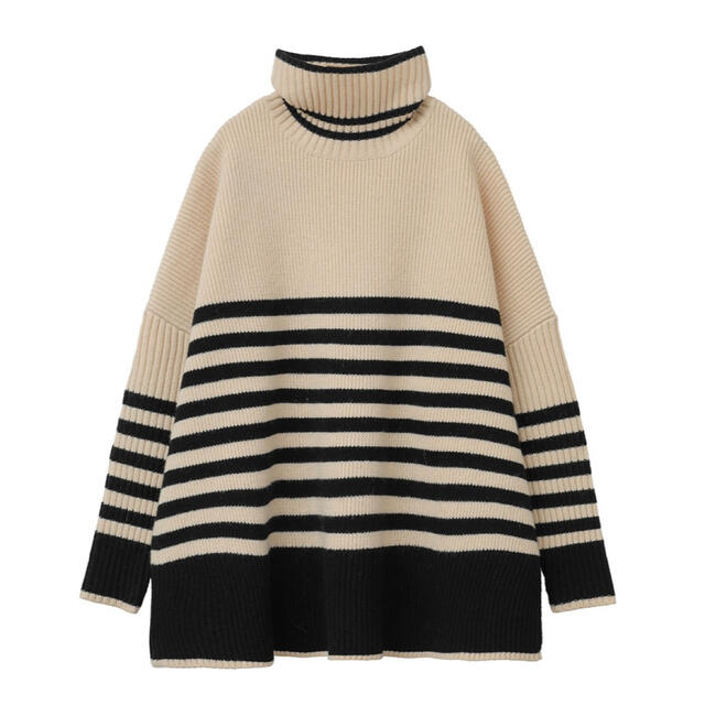 clane TURTLE WIDE SLIT KNIT TOPS