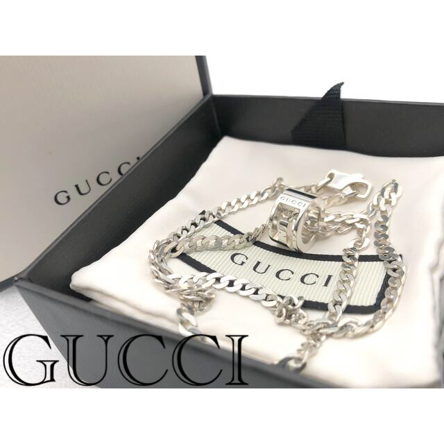 Gucci(グッチ)の美品　GUCCI 喜平　ネックレス　カットアウトG スターリングシルバー925 メンズのアクセサリー(ネックレス)の商品写真