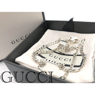 グッチ(Gucci)の美品　GUCCI 喜平　ネックレス　カットアウトG スターリングシルバー925(ネックレス)