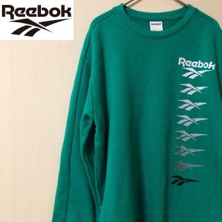 リーボック(Reebok)の【クールな一着！】リーボック 胸元プリントロゴ 裏起毛 スウェット Lサイズ(スウェット)