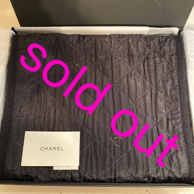 日本限定モデル】 CHANEL ☆CHANEL☆ラメココマーク☆マフラー☆black