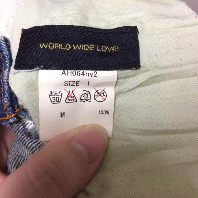 WORLD WIDE LOVE!(ワールドワイドラブ)のワールドワイドラブ＊デニムサロペット レディースのパンツ(サロペット/オーバーオール)の商品写真