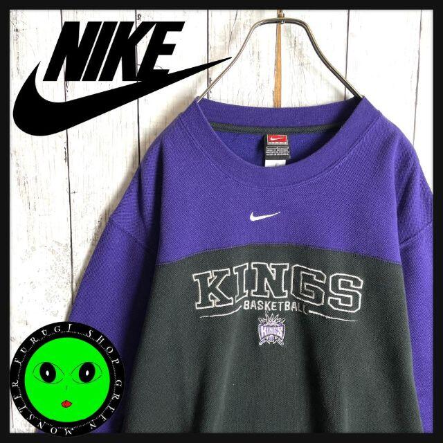 年末のプロモーション 希少カラー⭐︎美品 NIKE ナイキ スウェット 【高い素材】 ナイキ スウェット L☆パープル 紫 刺繍ロゴ 《入手困難》メキシコ製 NIKE スウェット