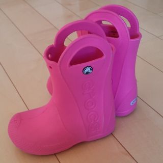 クロックス(crocs)のcrocs クロックス 長靴 c10 ピンク(長靴/レインシューズ)