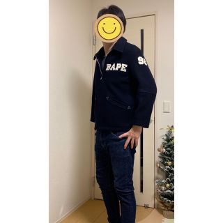 A BATHING APE メルトンジャケット左胸の