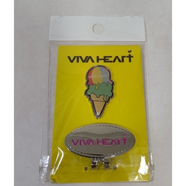 VIVA HEART(ビバハート)の新品未開封品。ビバハートVIVA HEARTアイスマーカー （グリーン/Ｆ） スポーツ/アウトドアのゴルフ(その他)の商品写真