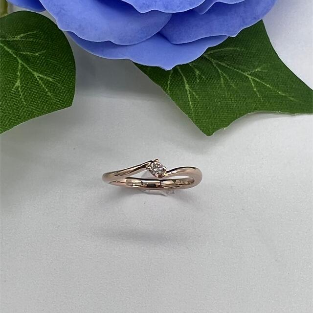 K18 ダイヤモンド0.03ct 2号リング レディースのアクセサリー(リング(指輪))の商品写真