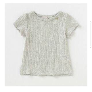 プティマイン(petit main)の女の子 プティマイン テレコ パフ袖 半袖 Tシャツ 100 新品(Tシャツ/カットソー)