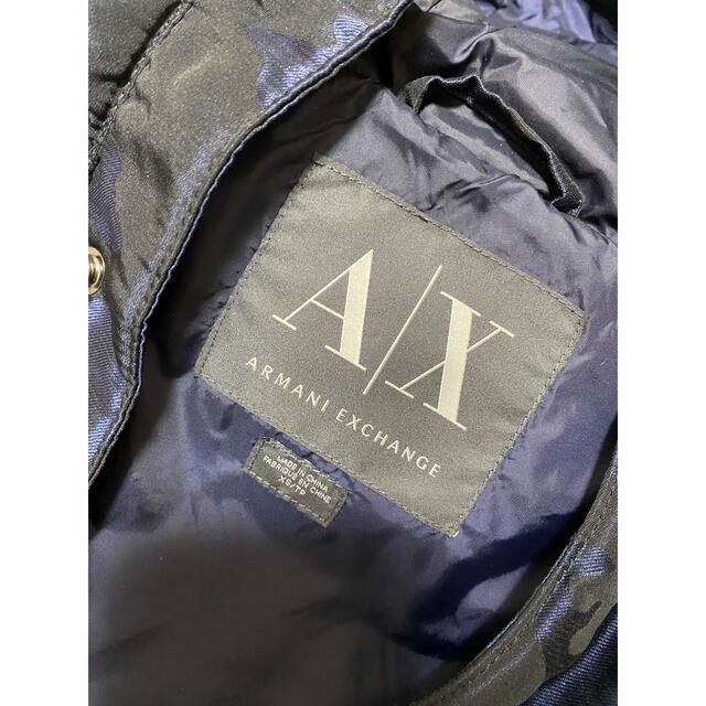 ARMANI EXCHANGE - 青と黒の迷彩柄 ダウンジャケット 値下げしましたの