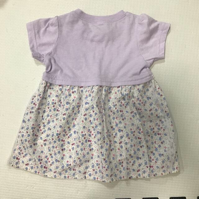 西松屋(ニシマツヤ)の60〜70cm ワンピース 半袖 キッズ/ベビー/マタニティのベビー服(~85cm)(ワンピース)の商品写真