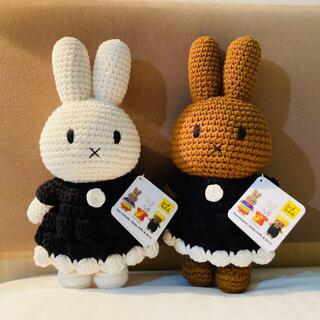 ミッフィー(miffy)のジャストダッチ社あみぐるみ新作ブラックドレスミッフィーメラニーペア★ゴスロリ調(あみぐるみ)