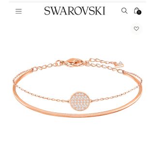 スワロフスキー(SWAROVSKI)のスワロフスキー　ブレスレット　ローズゴールド(ブレスレット/バングル)