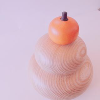 ハンドメイド　木製　鏡餅(インテリア雑貨)